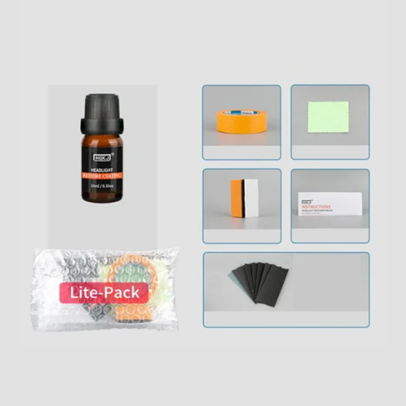 Exceptional Premium Car Headlight Lens Restoration Cleaner Kit First-Class