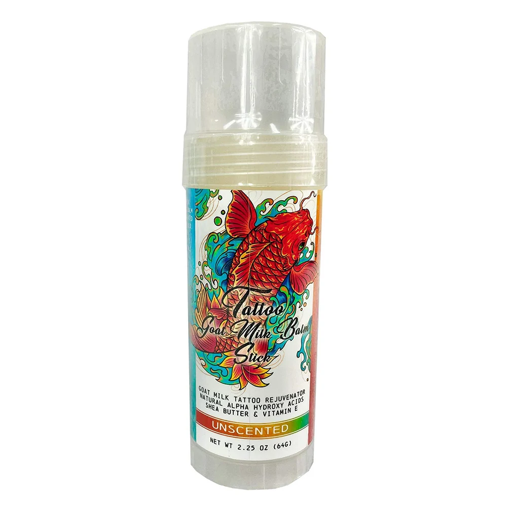Traditional O My Goat Milk Tattoo Balm Stick Unscented for Soothing and Moisturizing Tattooed Skin 2.25Oz 64g Consistent