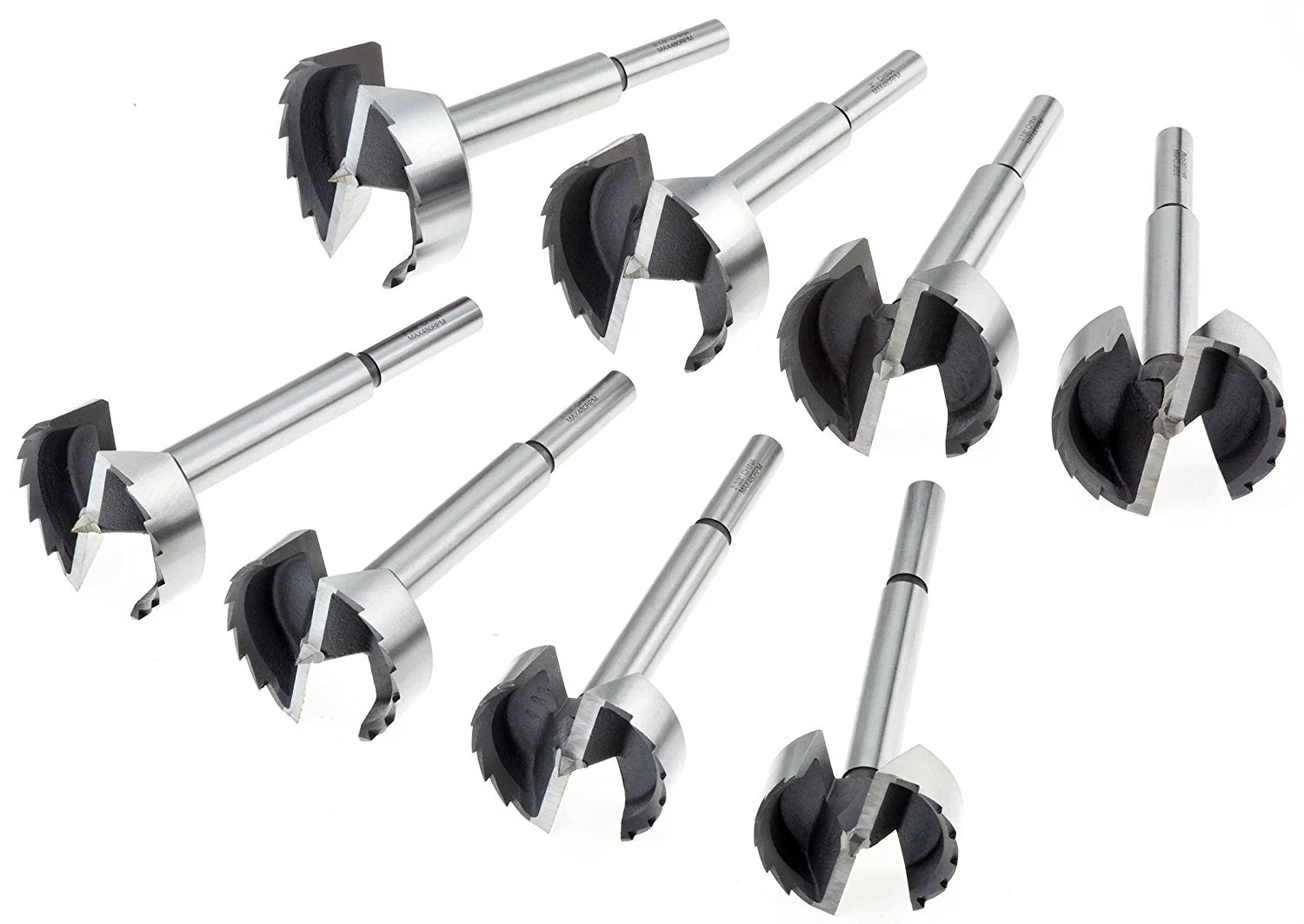 Dependable 8 PC Jumbo Size Wood Forstner Drill Bit Set Verified