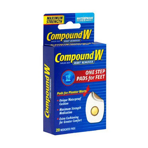 Exclusive Compound W 1-Step Plantar Wart Remover Pads - 20 Each Specialty