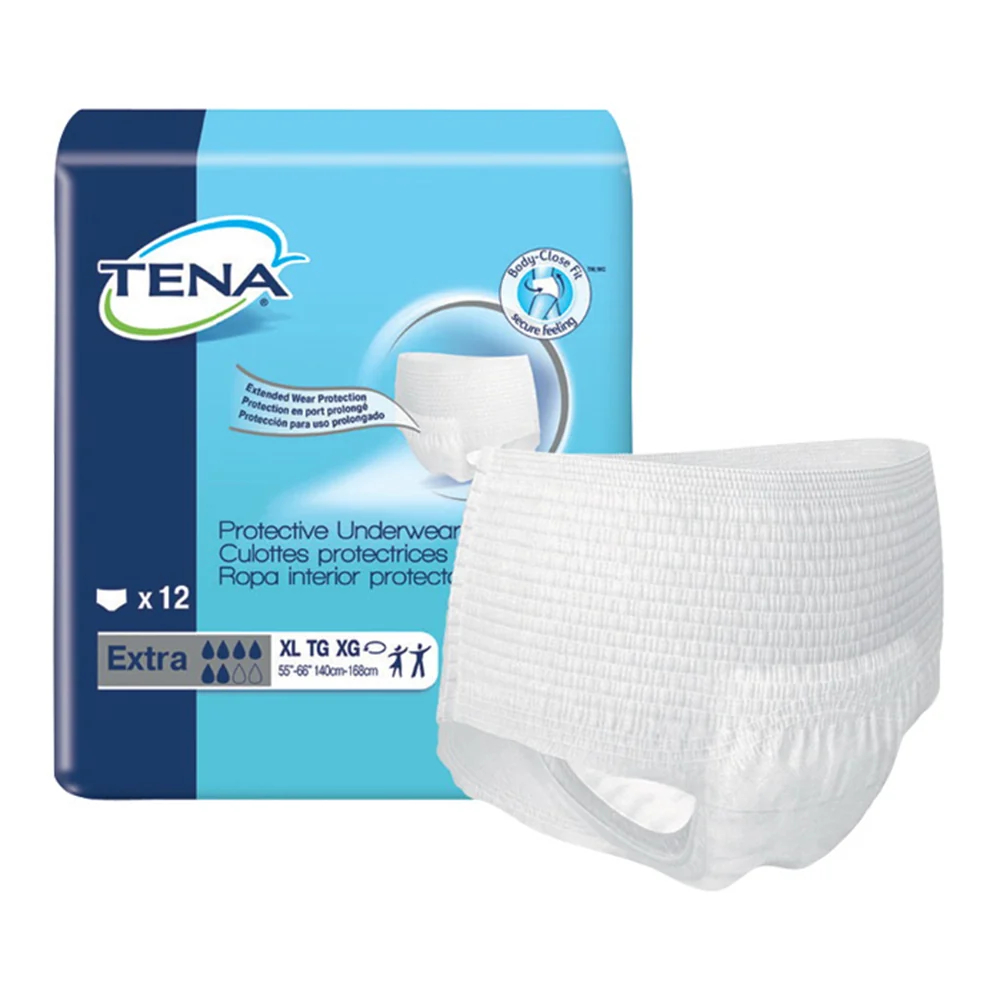 Responsible Tena Protective Disposable Adult Underwear Extra Absorbency X-Large 12Ea Casual