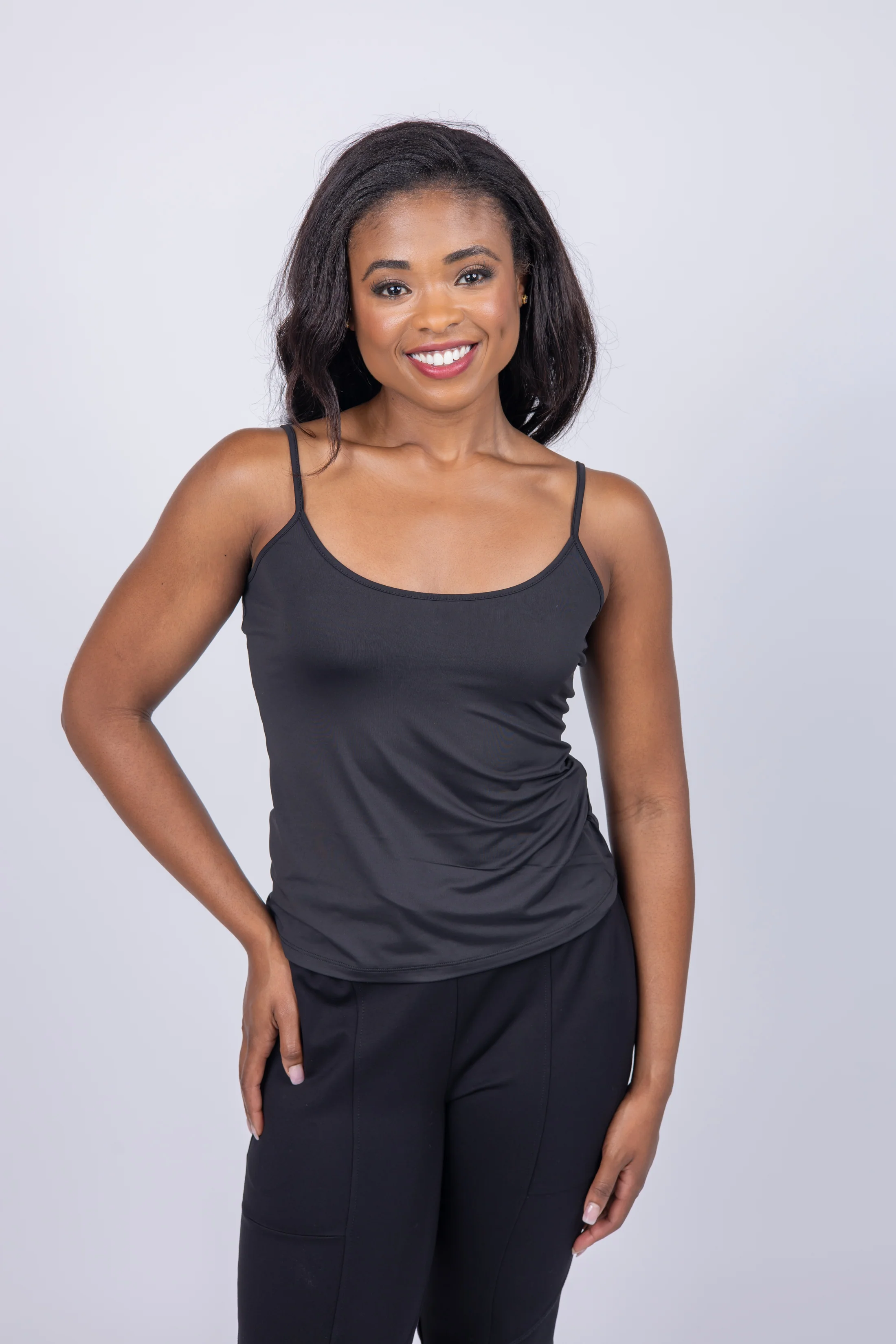 Enhanced Caballero Collection Savannah Tank in Black Fashionable