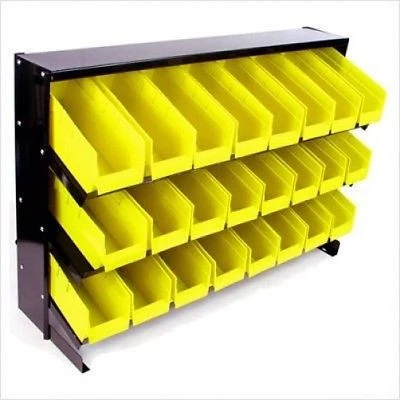 Luxury 24 Plastic Bin Small Parts Storage Container Trays Rack Organizer Table Top Quality