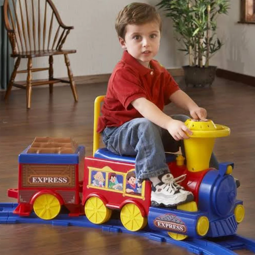 Responsible Kids Battery Powered Ride On Toy Train With Track Soft
