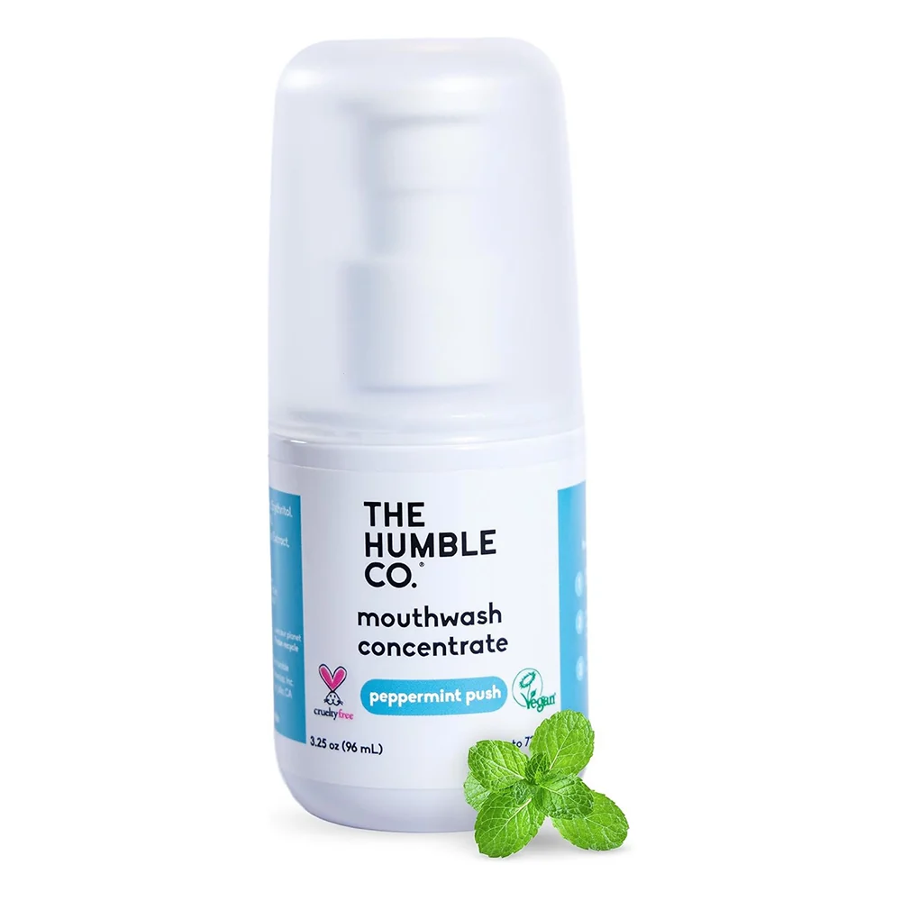Innovative The Humble Co Mouthwash Concentrate Peppermint Push for Oral Care Fresh Breath and Gum Health 3.25Oz 96ml Exclusive