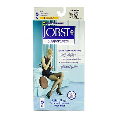 Professional Jobst Ultrasheer Thigh Highs Stockings 8-15 Mmhg Compression Silky Beige Size X-Large - 1 Each Durable