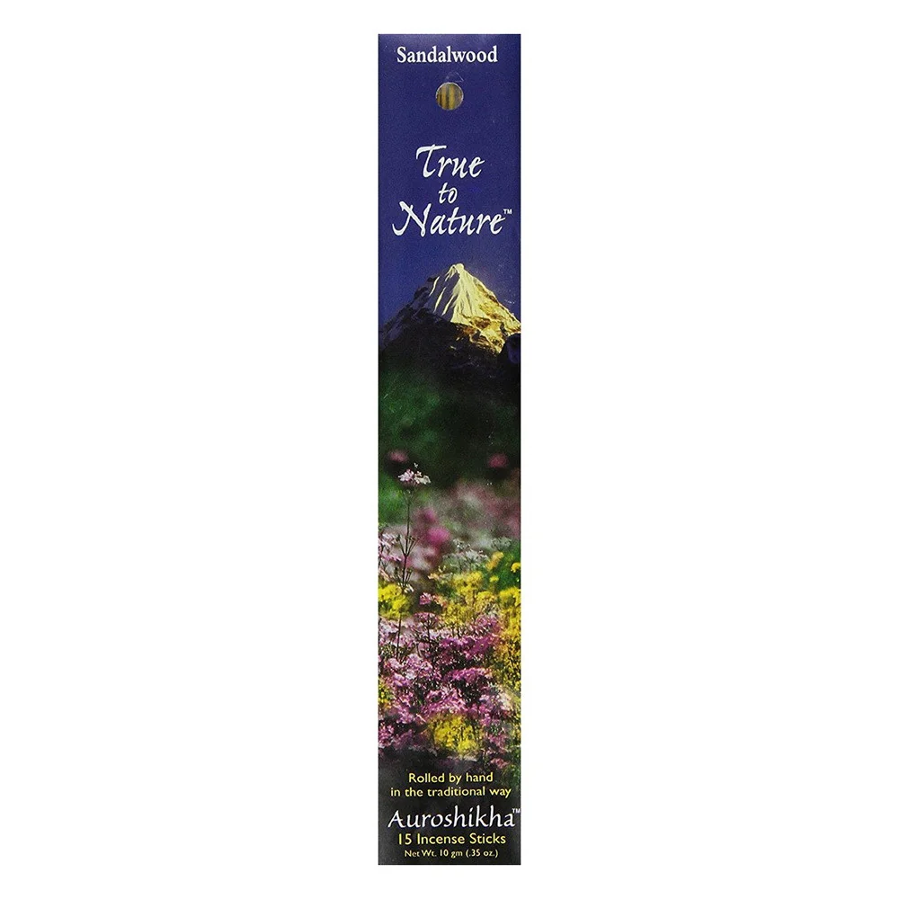 Original Auroshikha True To Nature Sandalwood Incense Sticks 10 Gm Green