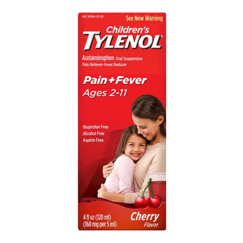 High-Grade Tylenol Childrens Acetaminophen Pain Plus Fever Reducer Oral Suspension Cherry 4 Oz Professional