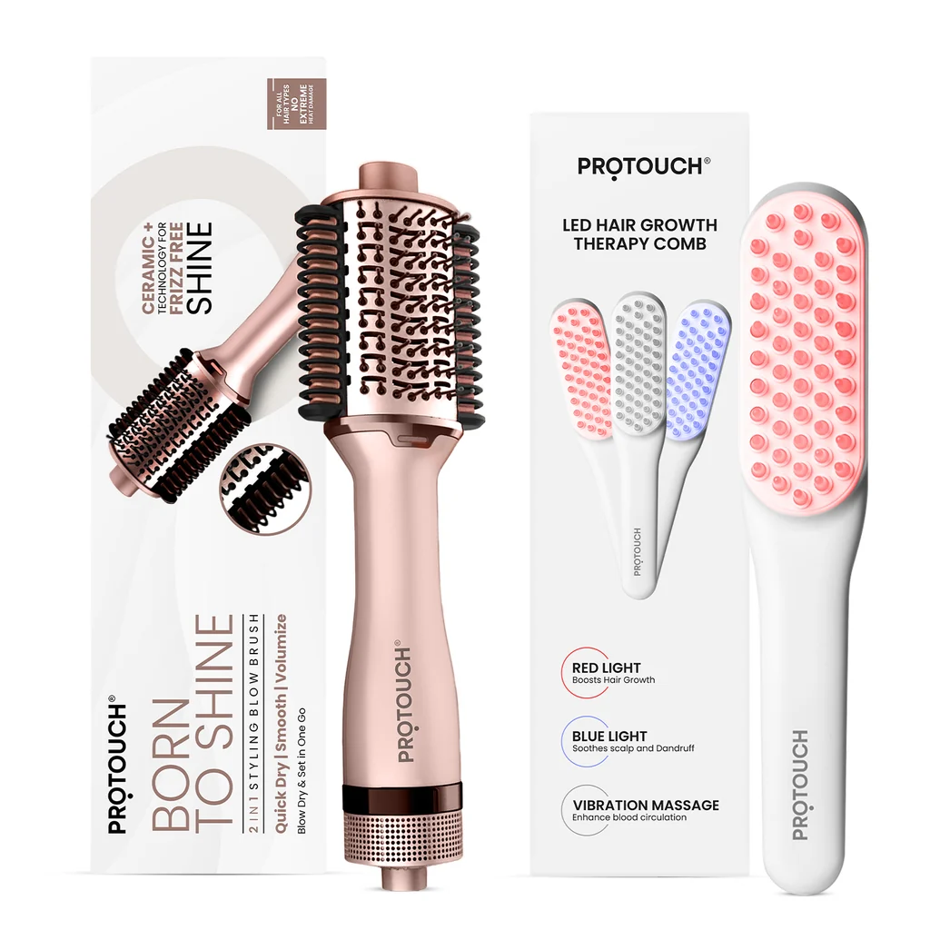 Selected Protouch Shine Save Combo - Born to shine Hair comb Carefully Designed