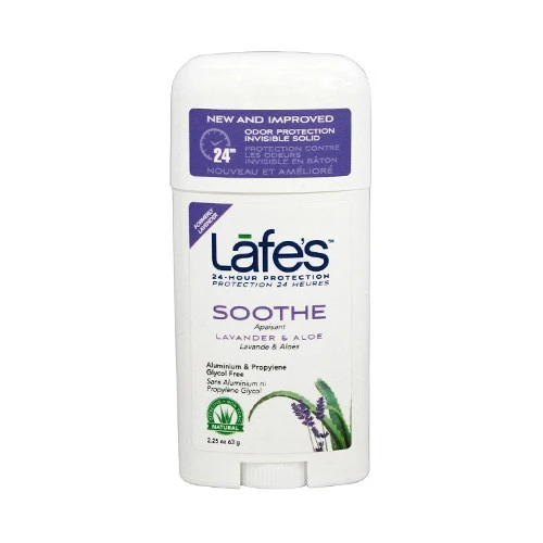 Artisan Lafes Natural Deodorant Stick Soothe Lavander And Aloe 2.5 Oz Effective