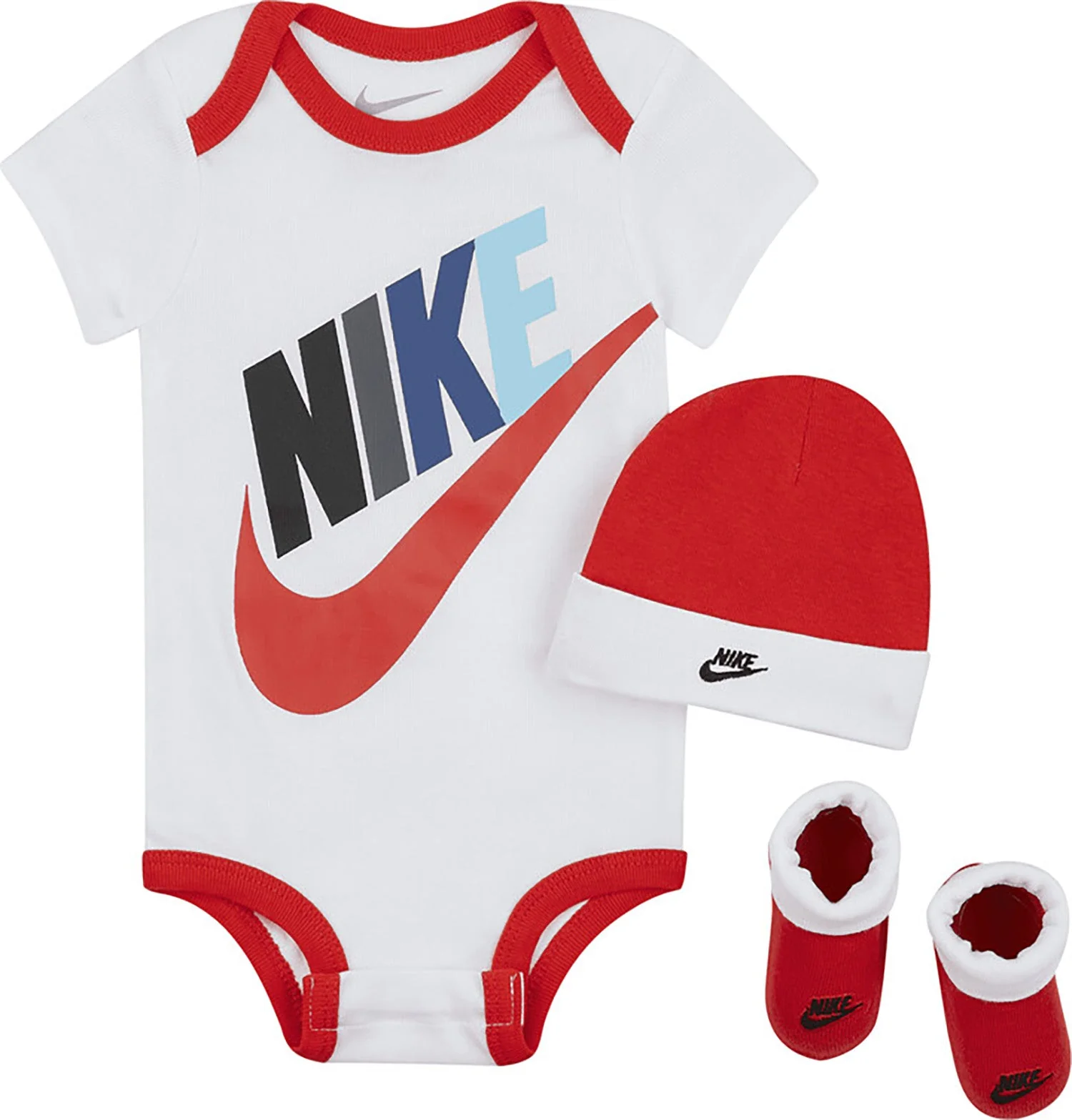 Modern Nike Baby Bodysuit Hat And Booties 3-Pc Box Set Hats Prestigious