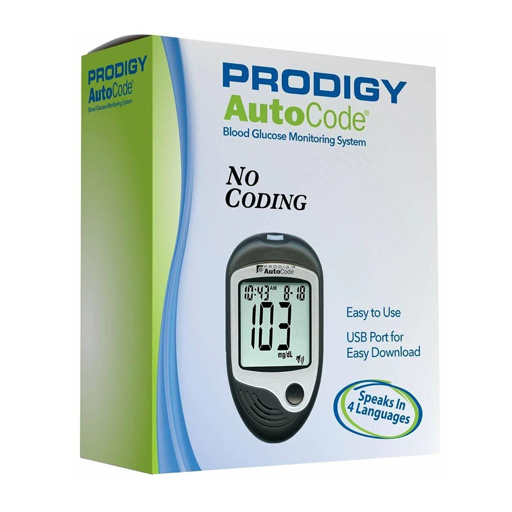 Classic Prodigy Autocode Talking Blood Glucose Monitoring Meter 1 Ea Breathable