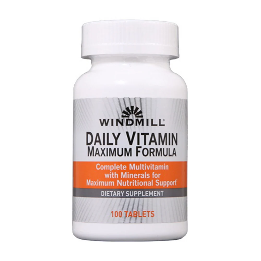 Eco-Friendly Windmill Daily Vitamin Maximum Formula Multi Vitamin With Minerals Dietary Supplement Tablets - 100 Ea Exceptional