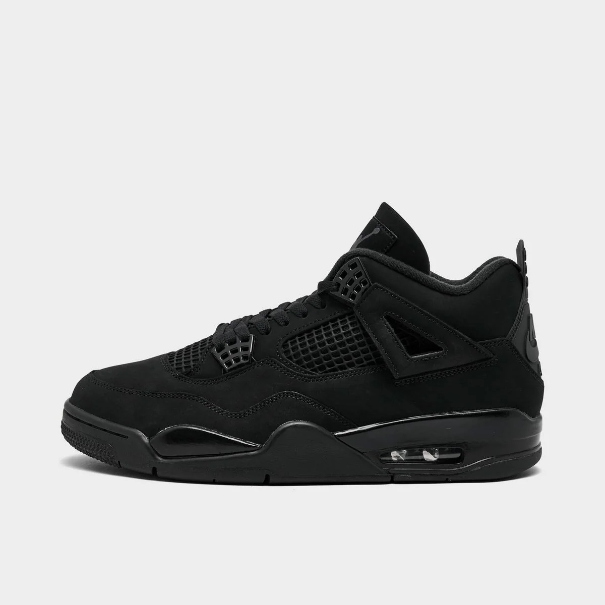 Organic Air Jordan Mens Retro 4 'Black Cat' Green
