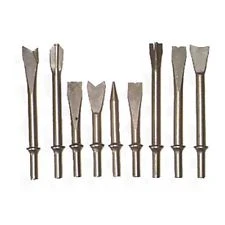 Sophisticated 9 PC Air Hammer Chisel Bit Set Contemporary