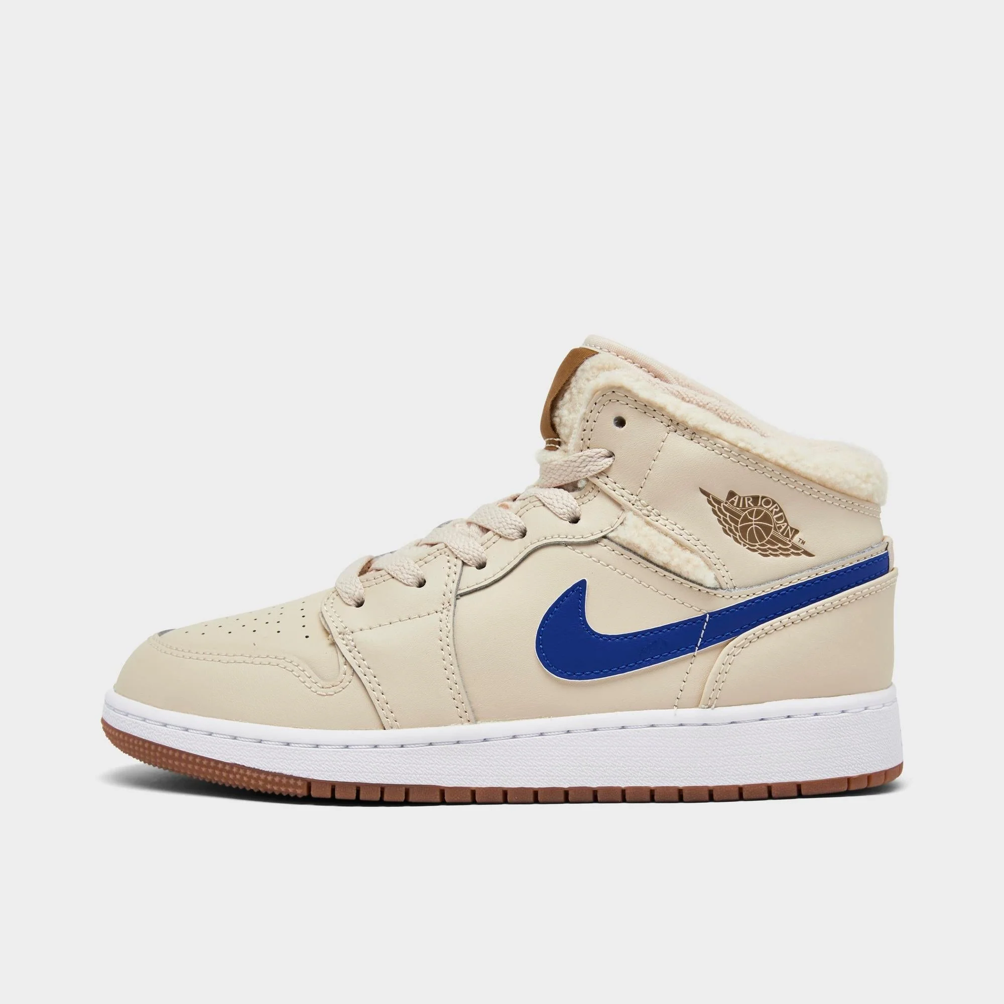 Artisan Air Jordan Grade School Retro 1 Mid Utility 'Fleece Pearl White' Gs Sneakers Smart