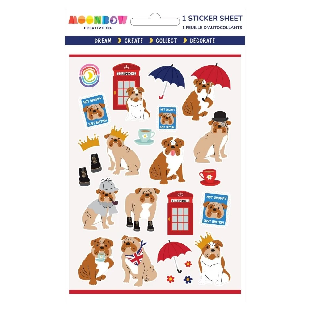 Easy-to-Use British Bulldogs Glossy Stickers Dependable