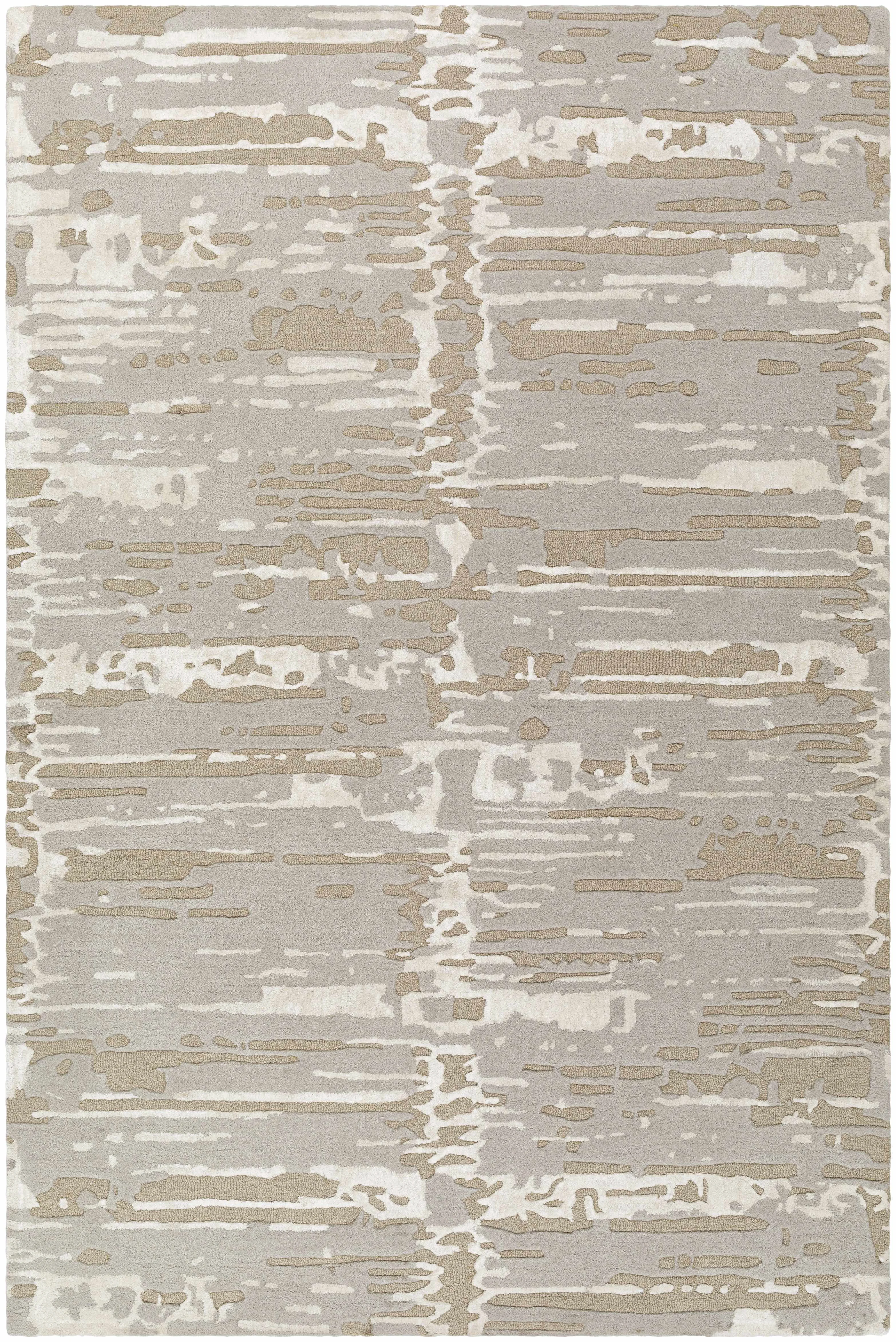 Fine Crafted Kadin Gray Abstract Area Rug - Next-Generation