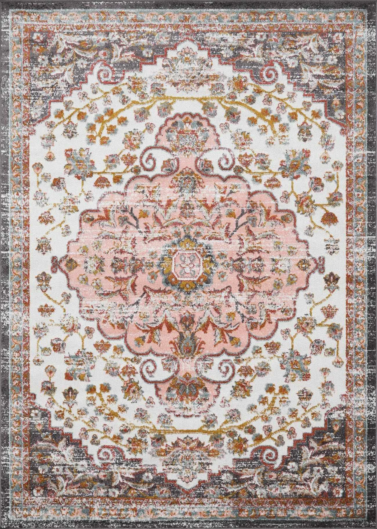 Artisan Oark Floral Medallion Area Rug Recyclable
