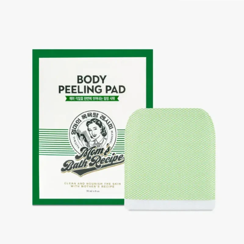 World-Class MOM'S BATH RECIPE BODY PEELING - BODY PEELING PAD GREEN 8 PIECES Organic