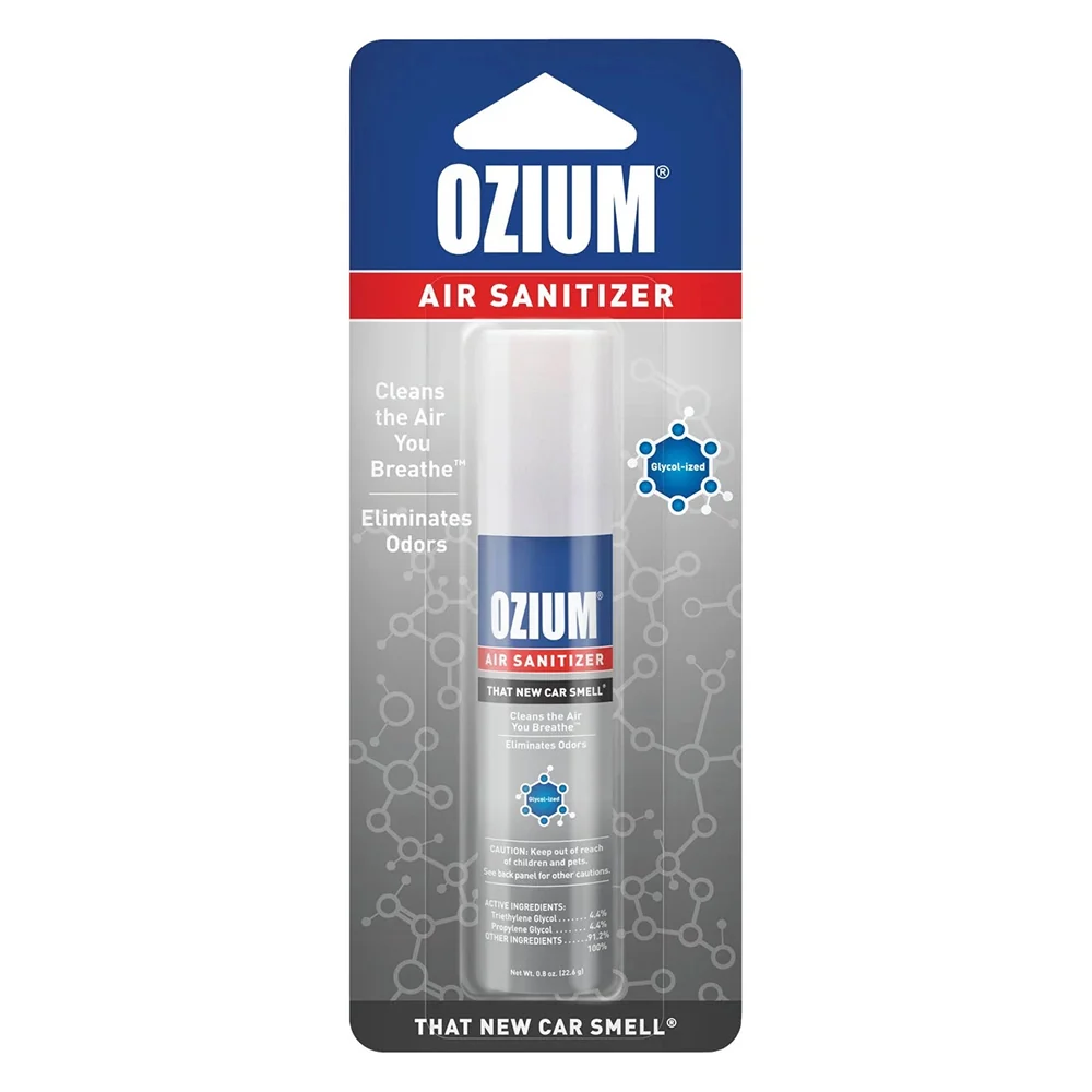 Advanced Ozium Air Sanitizer New Car Smell Cleans the Air You Breathe Eliminates Odors 0.8Oz 22.6g High-End