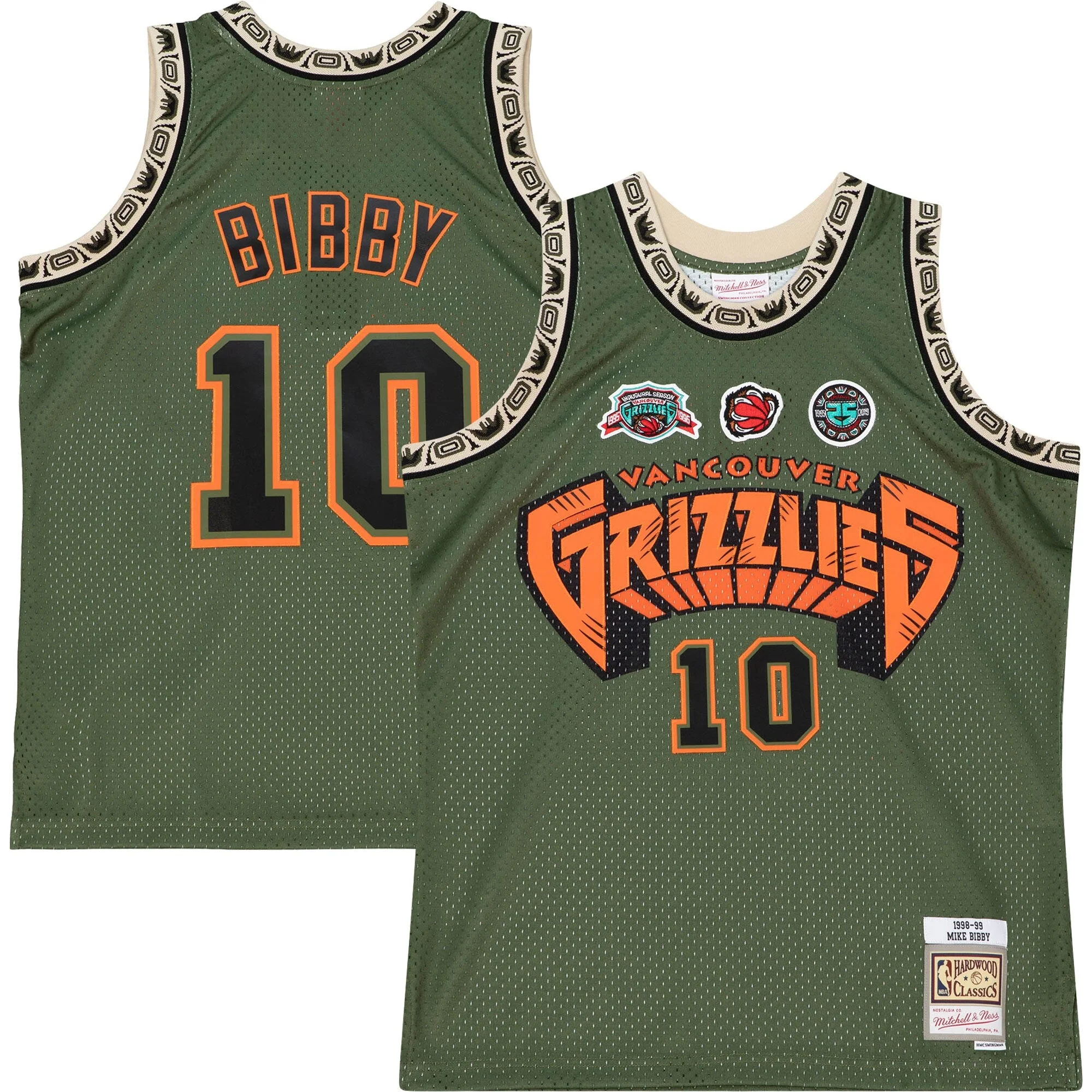 Exclusive Mitchell Ness Men's Flight Swingman Jersey Grizzlies 1998 Mike Bibby Jerseys High-End