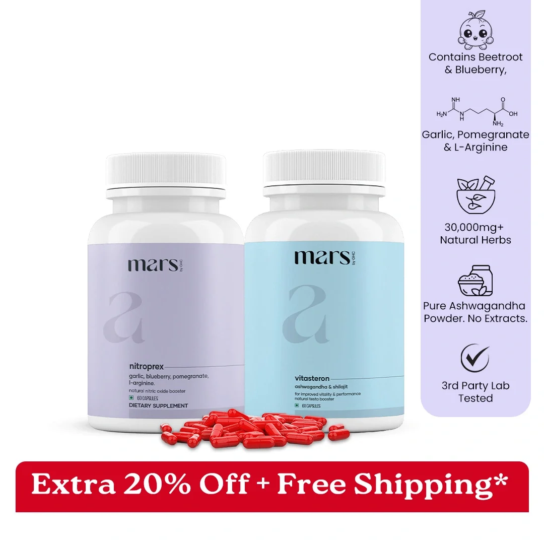 Detailed Mars Rise Max Combo Dual Action Testosterone Nitric Oxide Support for Strength Stamina Performance Professional