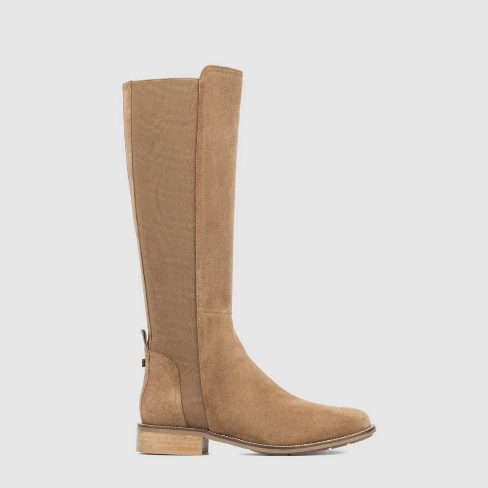High-Grade Aquatalia Nolita Boot in Champagne Suede Clean