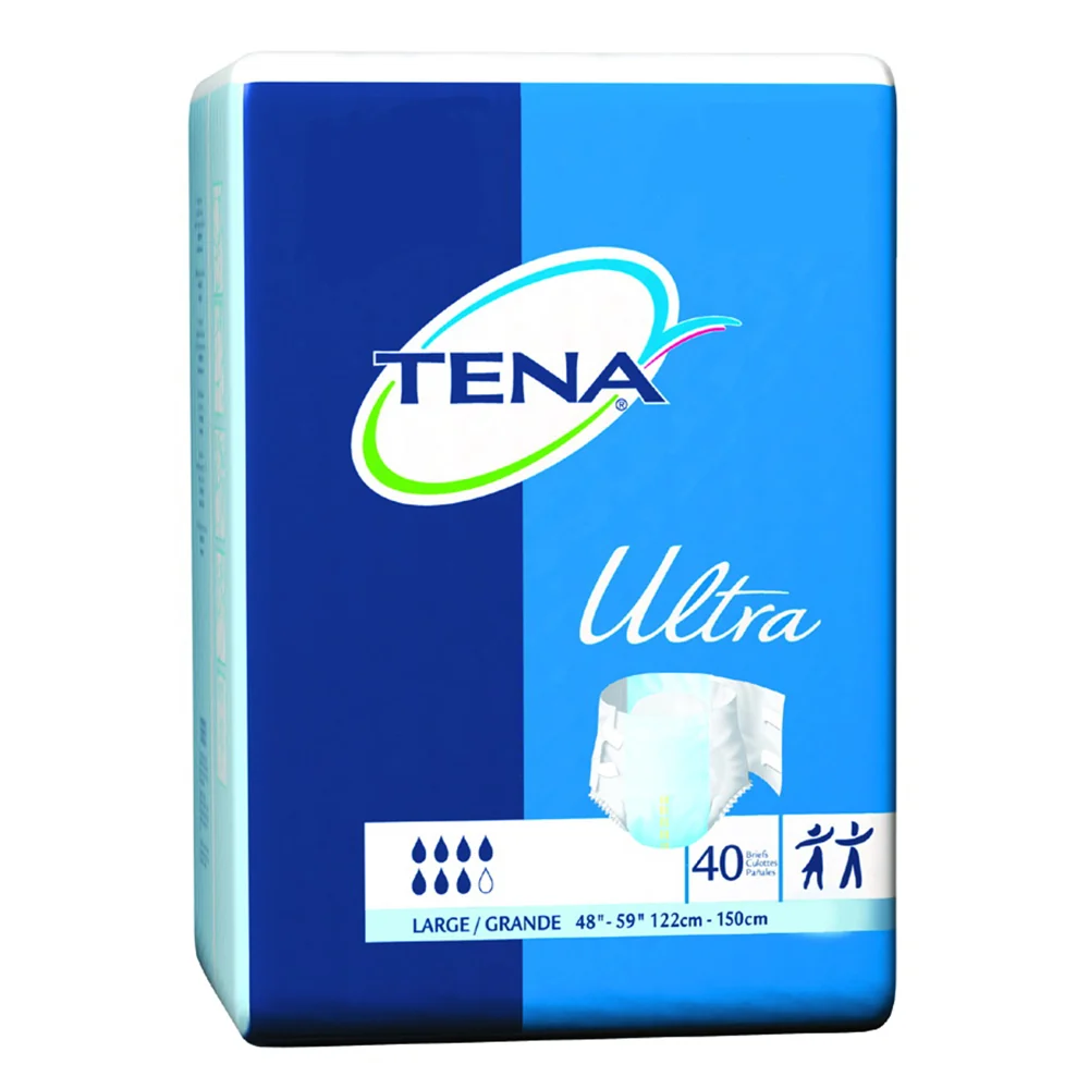 Sustainable Tena Ultra Stretch Adult Briefs Heavy Absorbency Leakage protection Large 40Ea Certified
