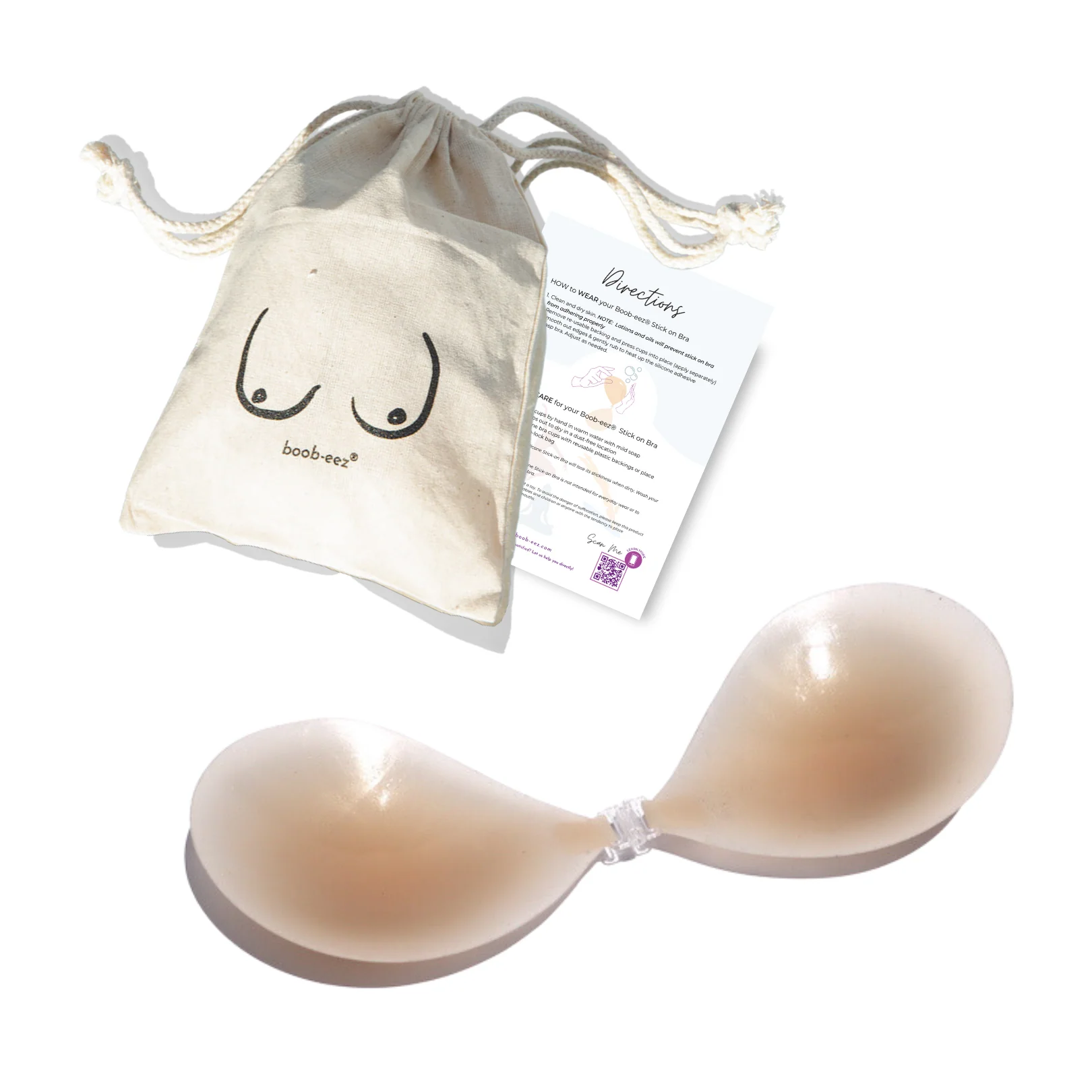 Traditional Seamless Stick-On Bra in LIGHT TINT Top-Quality