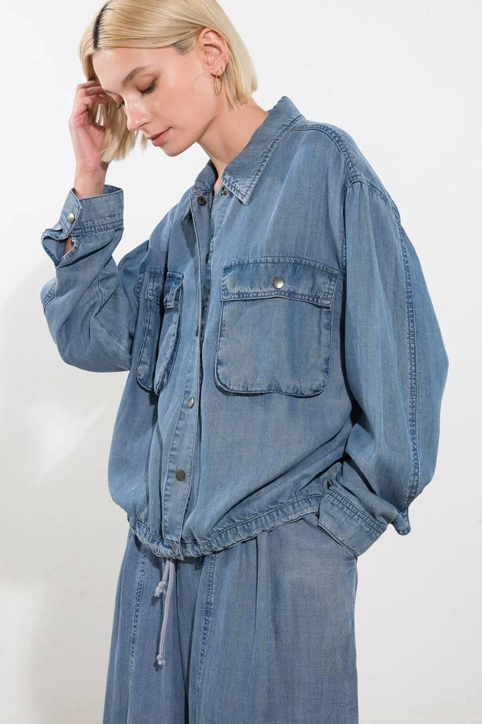 Healthy Active Vibe Tencel Denim Jacket Natural