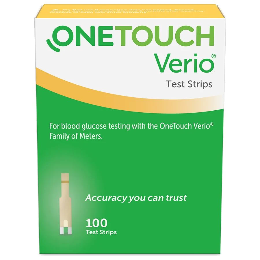 Long-Lasting One Touch Verio Test Strips - 100 Ea Secure