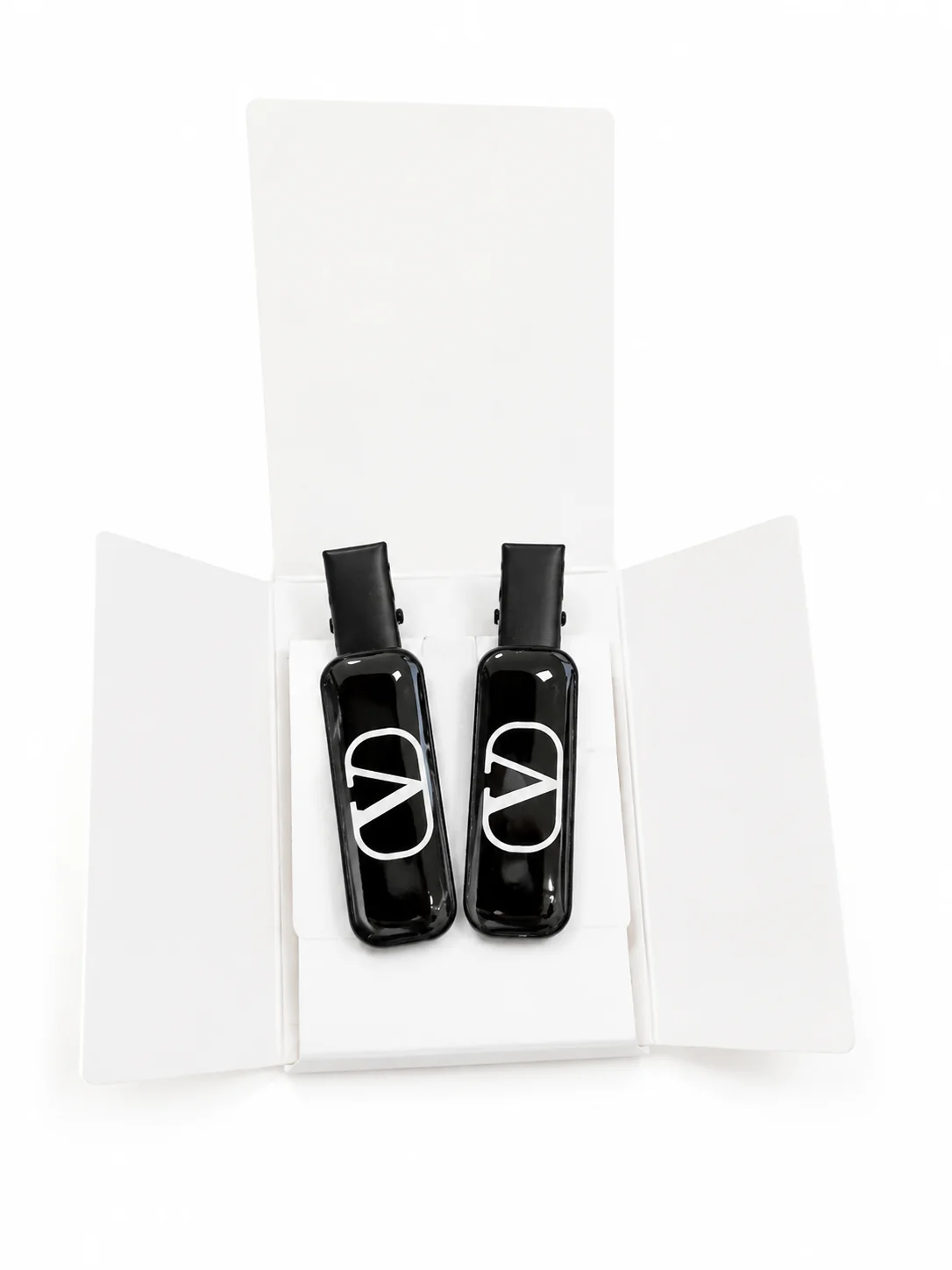 Advanced VALENTINO LUXURY BLACK CLIPS OF 2 Soft