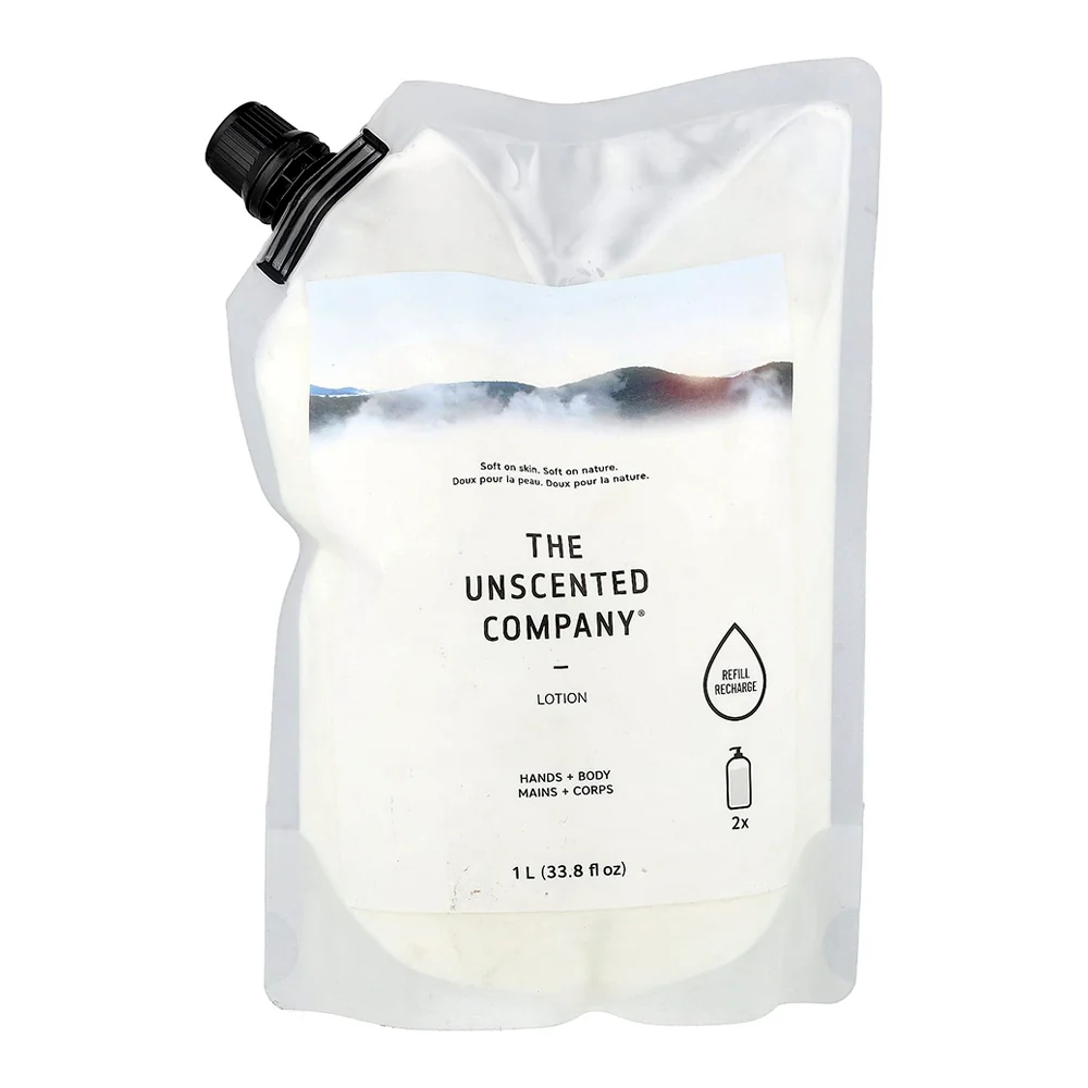 Unique The Unscented Company Lotion Refill Bag Moisturizing Body Lotion 33.8Oz 1L Original Design