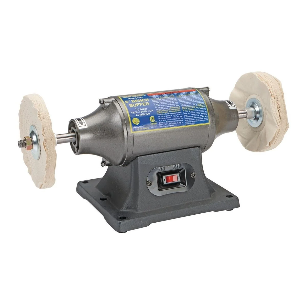 Reliable 6 Electric Buffer 1 2 HP Bench Top Mounted Dependable