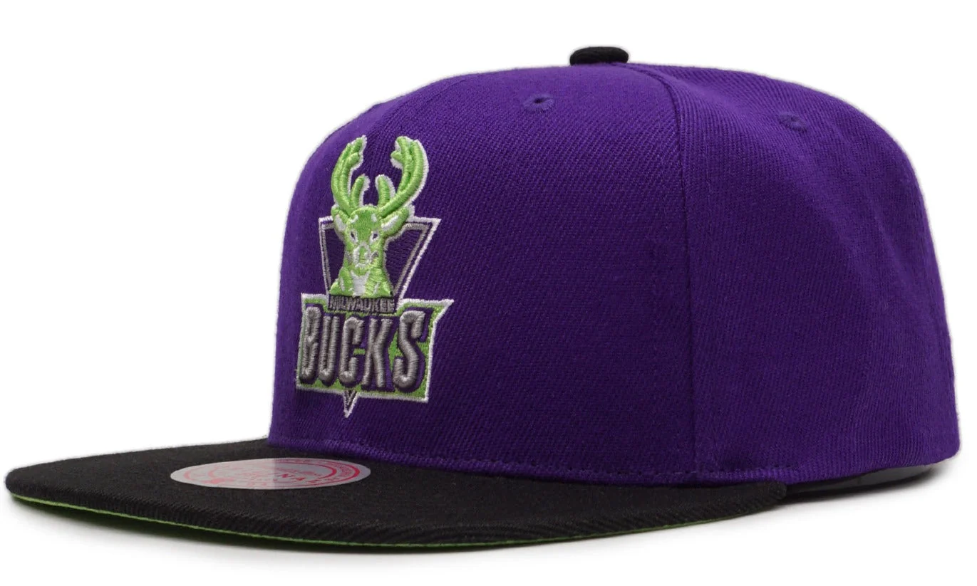 Top-Quality Mitchell Ness Men's NBA Reload 2.0 Snapback Hwc Bucks Snapback Caps Premium
