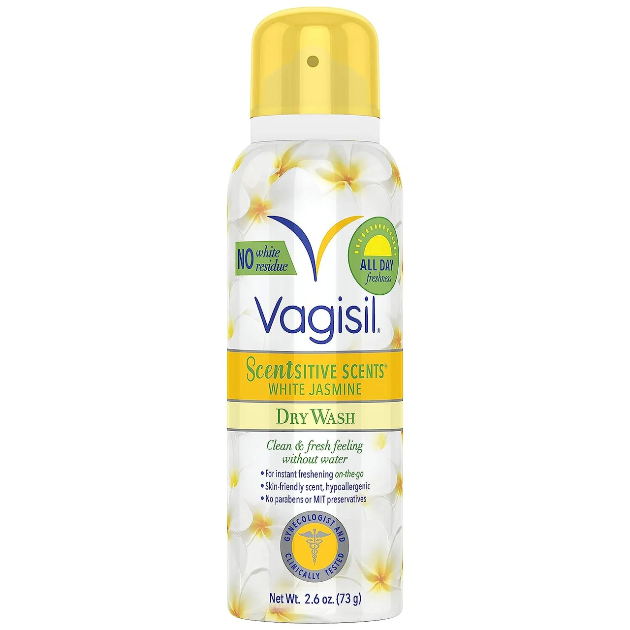 Authentic Vagisil Scentsitive Scents Dry Wash Spray White Jasmine 2.6 Oz Trendy
