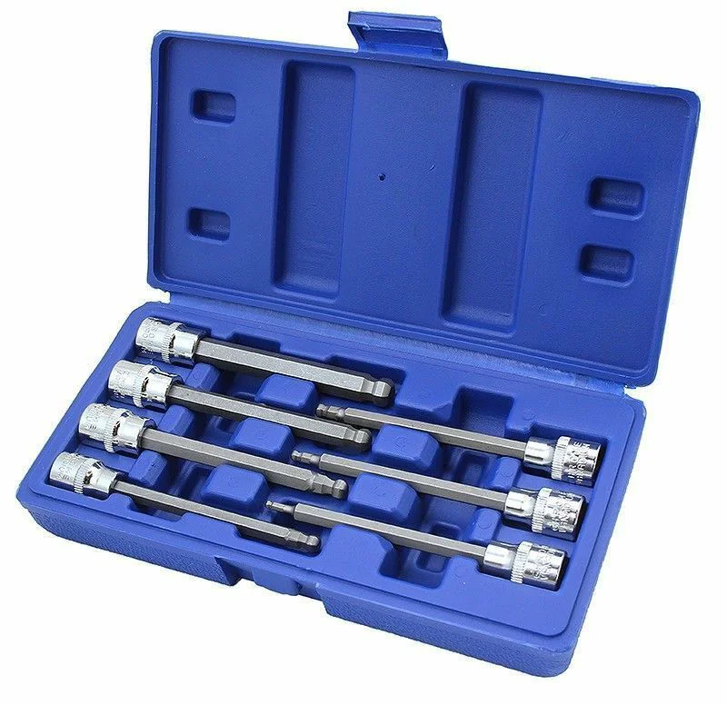 High-Performance 7pc 3 8 Ball End Long 4.3 SAE Hex Allen Bits Sockets Efficient