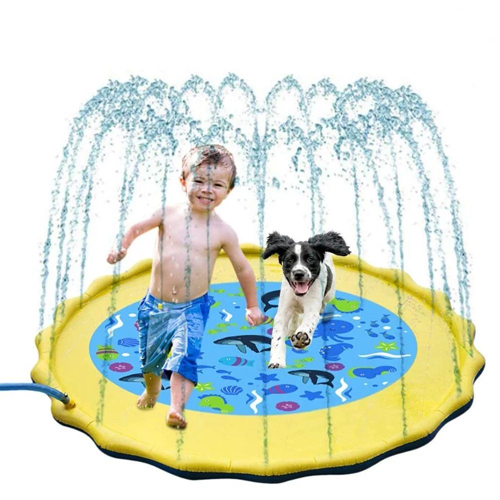 Fine Kids Inflatable Sprinkler Backyard Splash Pad Mat Effective