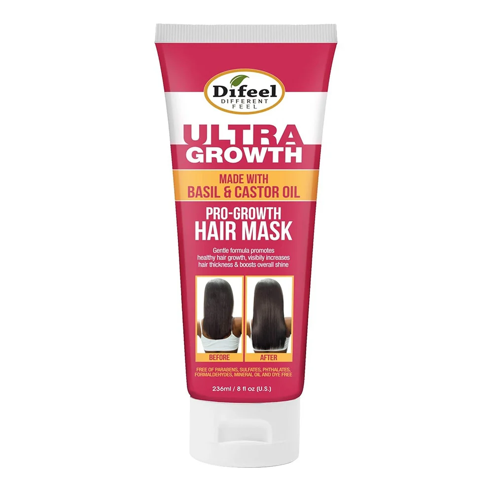 Smooth Difeel Ultra Growth Basil and Castor Oil Pro Growth Hair Mask 8 Oz Functional