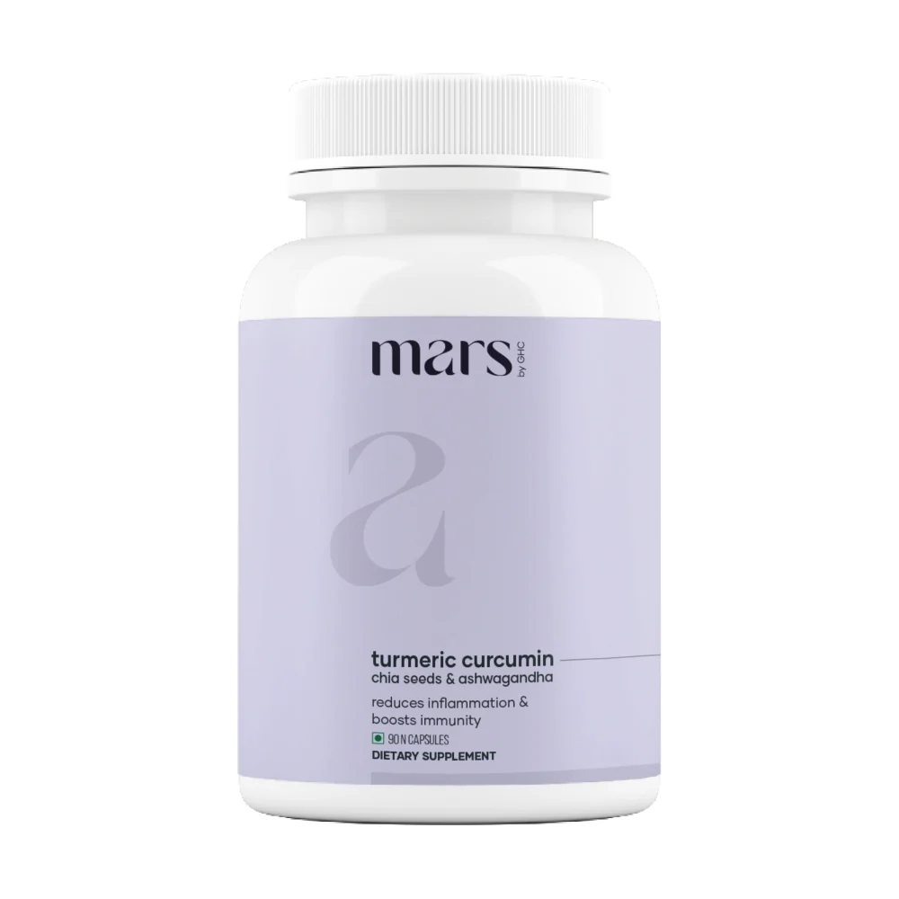 Carefully Designed Mars Turmeric Curcumin Caps Powered with Chia Seeds Ashwagandha Comfortable