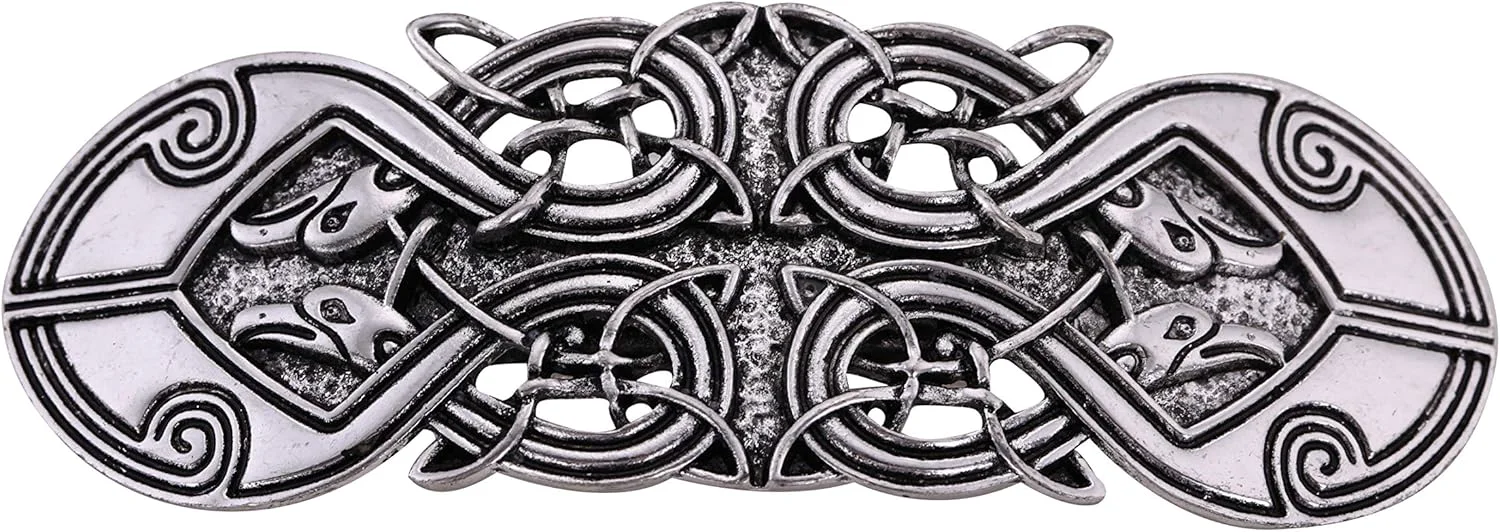 Classic Silvertone Celtic Hair Clip Professional