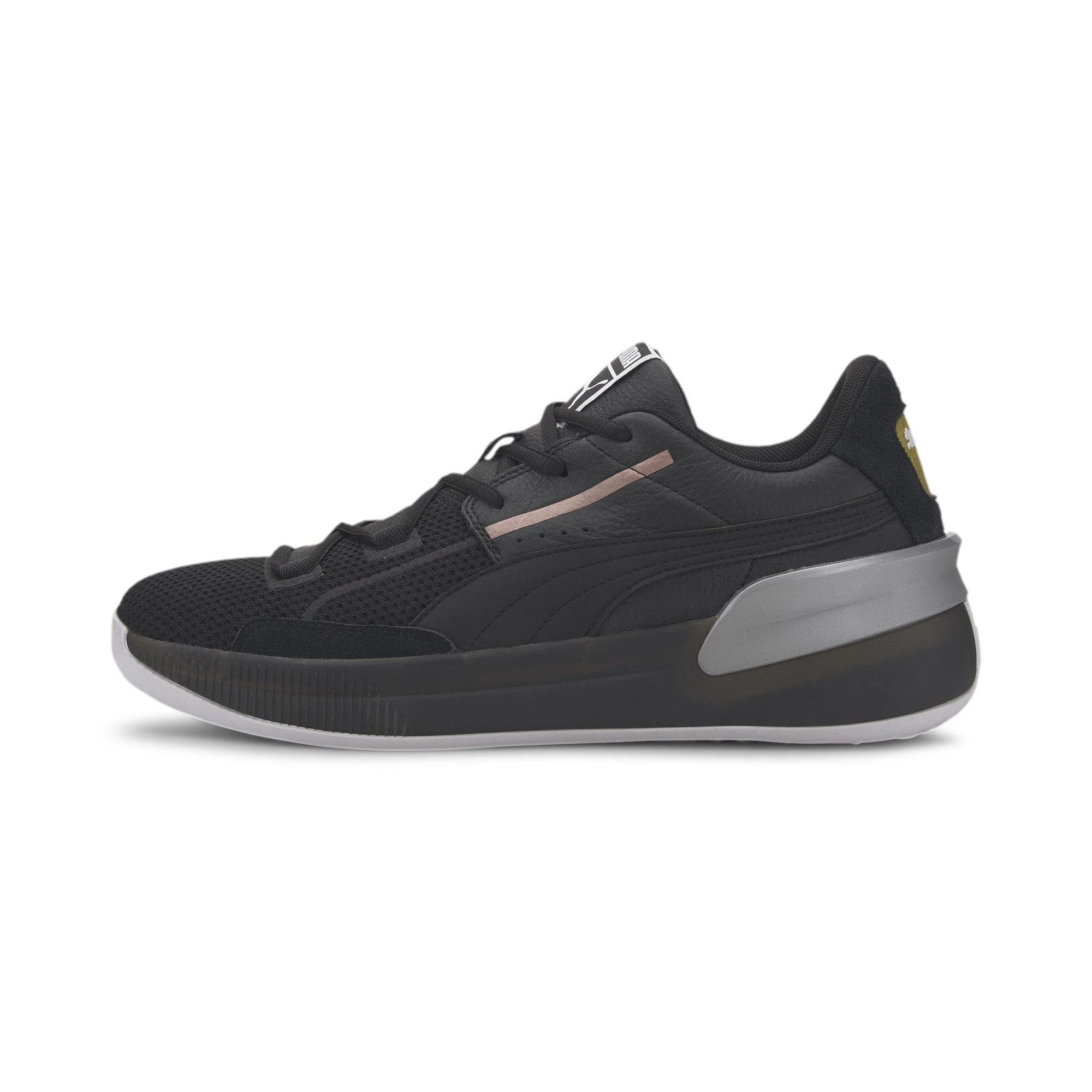 Sophisticated Puma Men's Clyde Hardwood Metallic Sneakers High-Quality
