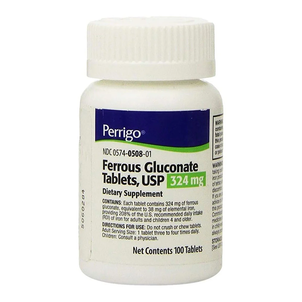 Comfortable Ferrous Gluconate 324 Mg Tablets - 1000 Ea Exceptional
