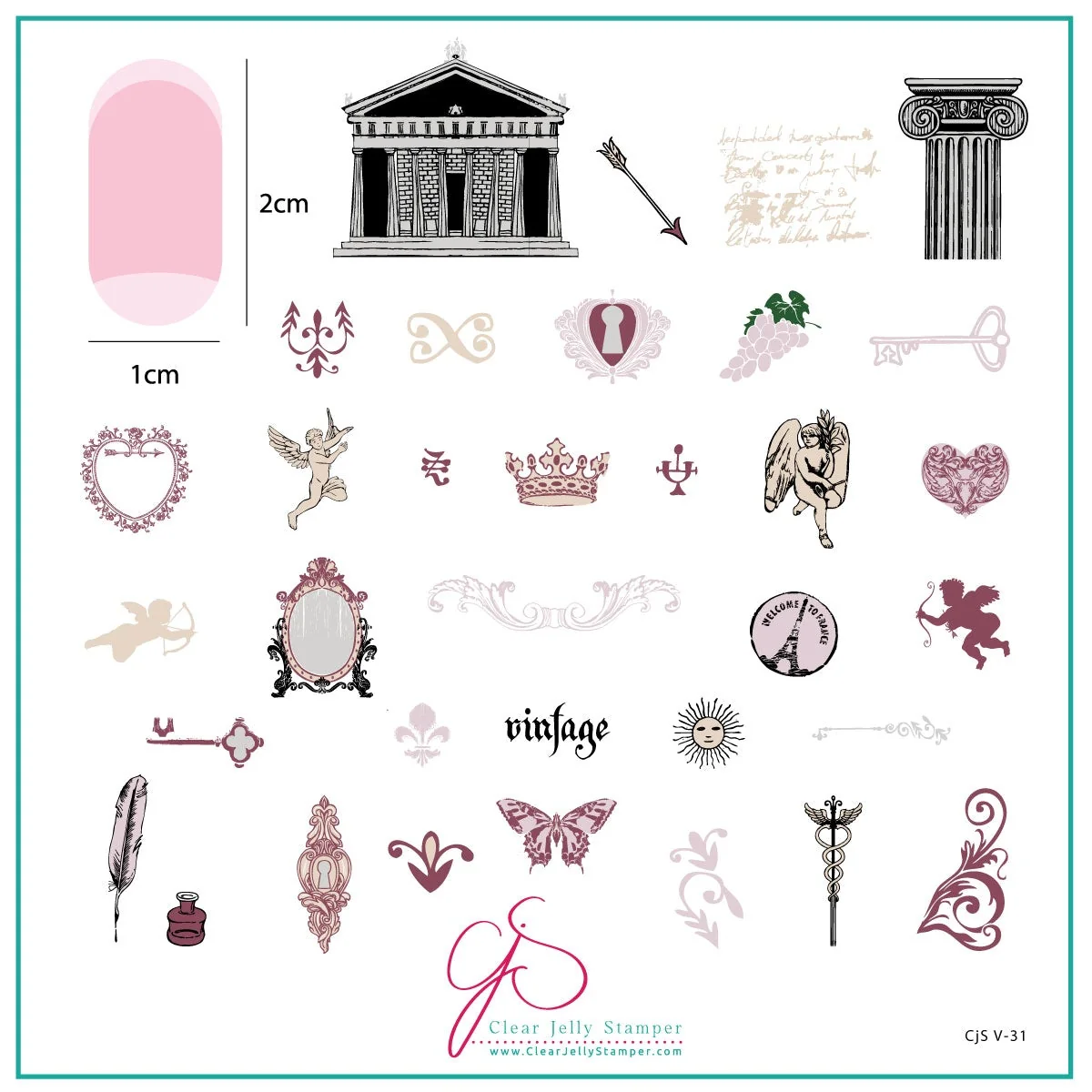 Efficient Romantic Cherub CjS-V31 - CJS Medium Stamping Plate Specialty