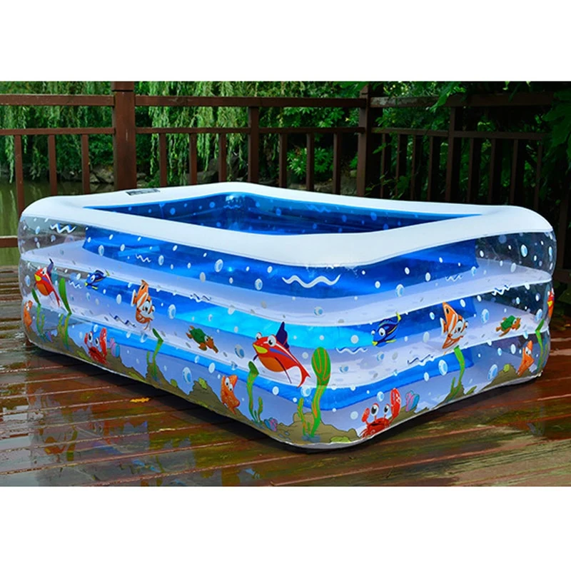 Solid Inflatable Blow Up Above Ground Plastic Swimming Pool Environmentally Friendly