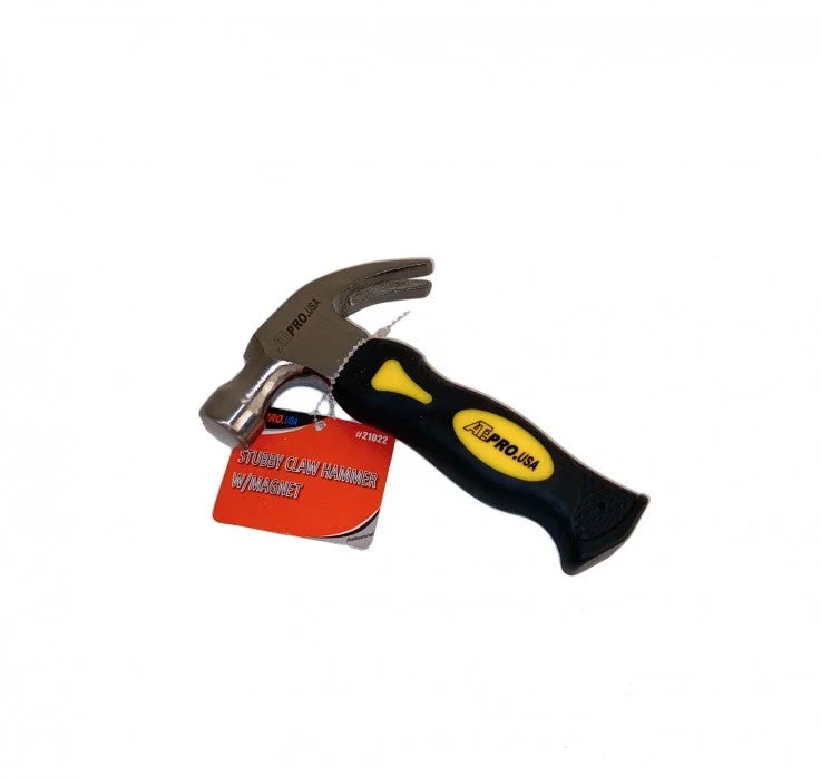 Functional Stubby Claw Hammer With Magnetic Nail Holder User-Friendly