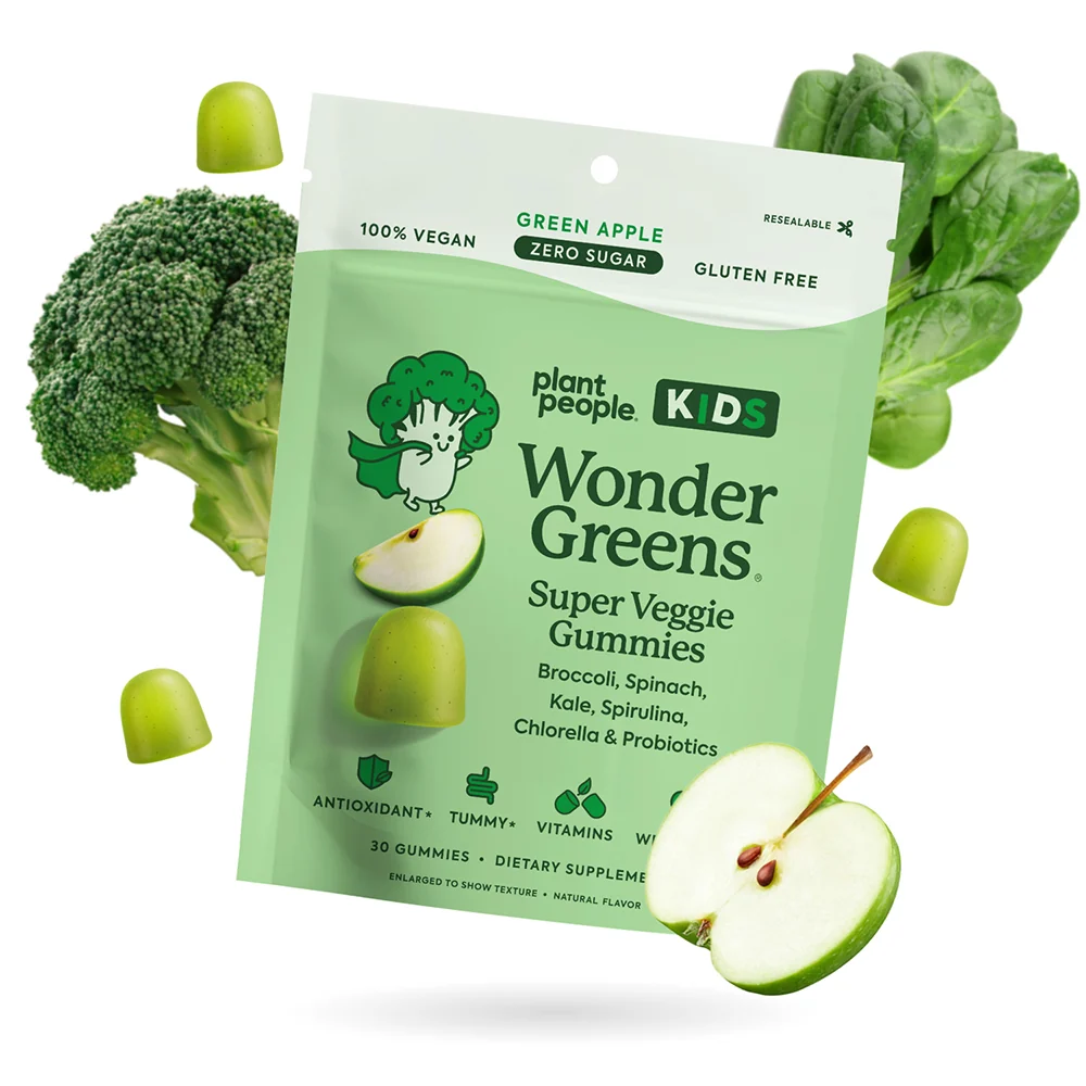 Relaxed Plant People WonderGreens Kids Veggie Gummies Help Support Immunity and Digestion 30Ea Contemporary