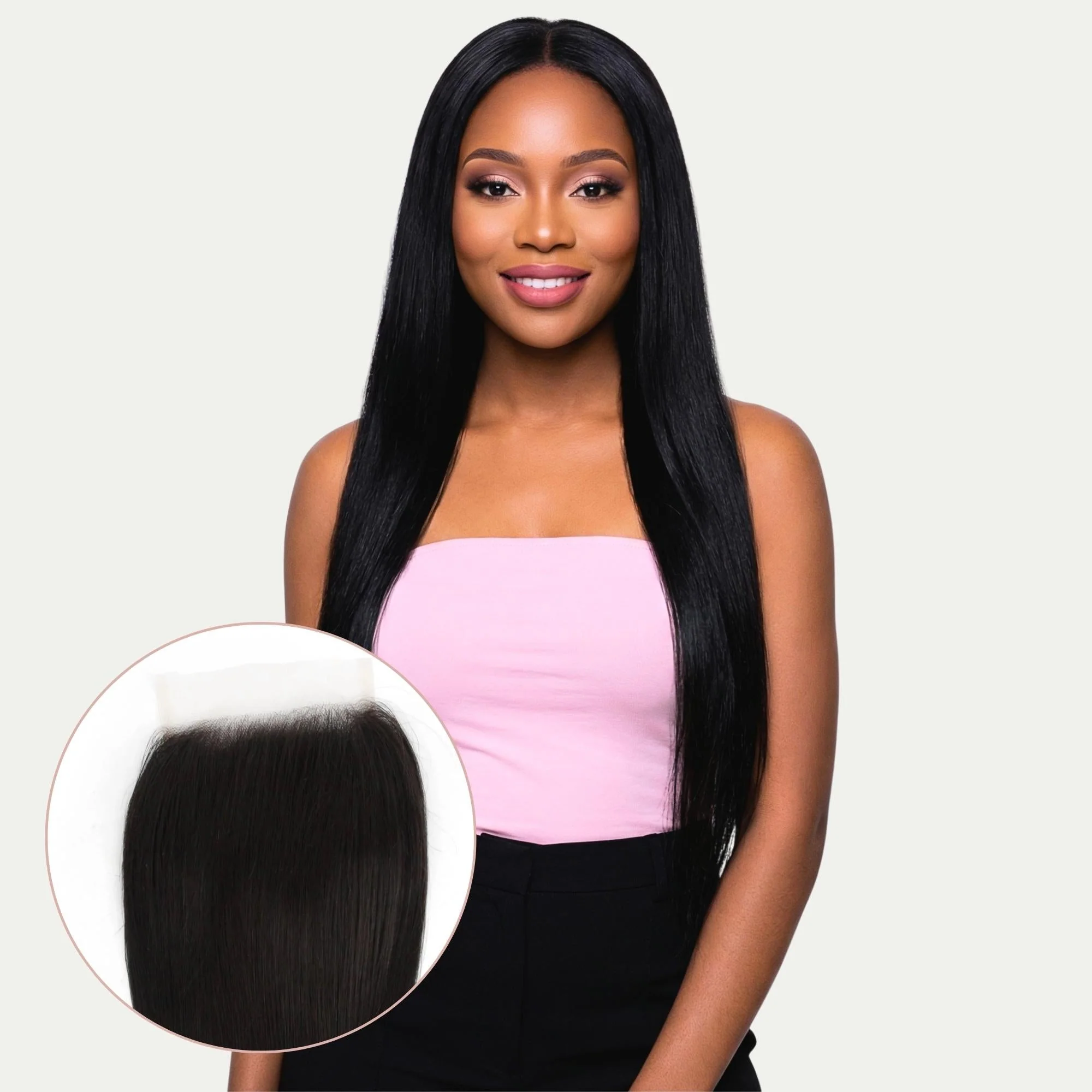 World-Class Straight 5x5 Transparent Lace Human Hair Closure Consistent