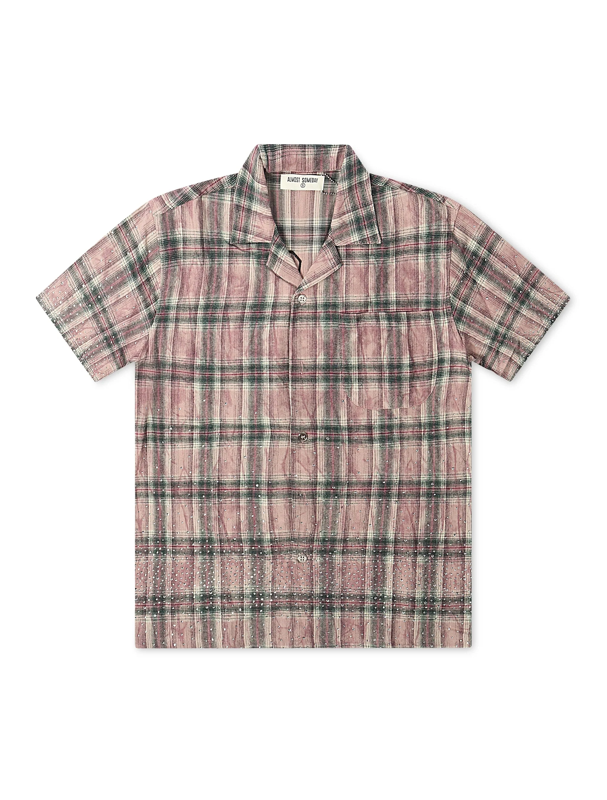 Smooth Almost Someday Solomon Rhinestone Flannel - Maroon Consistent